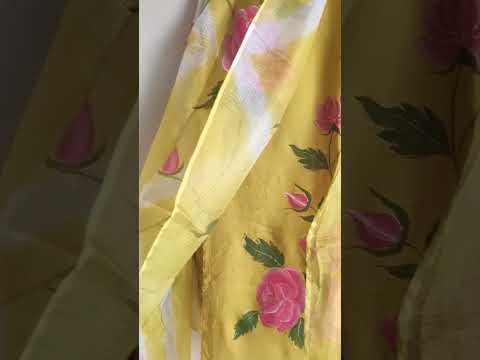 latest handwork suit design //handpaint yellow colour suit // #punjabisuitlover #viralvideo #trend