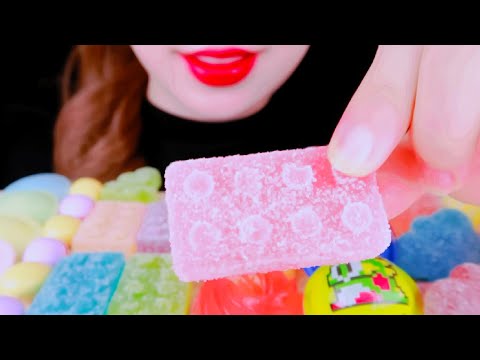 ASMR, Mukbang, Crunchy Kohakuto Rainbow Dessert Eating Vlog 바삭바삭한 코하쿠토 레인보우 디저트 먹기 @LESA_ASMR