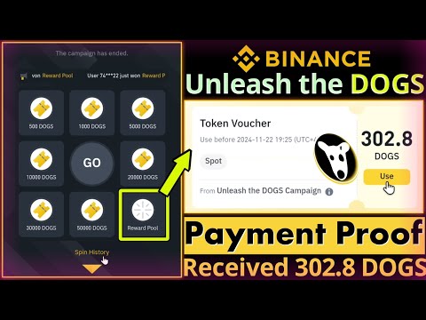 Binance Unleash the DOGS || Payment Proof || Received 302.8 DOGS || Reward Pool