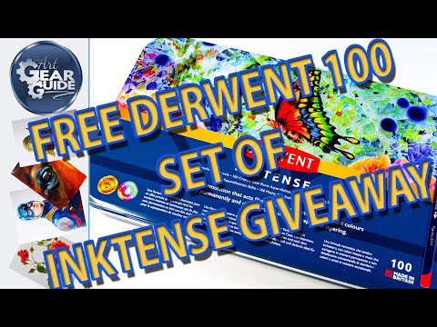 Free Derwent Inktense 100 Set Giveaway, World Wide Free Colored Pencil Giveaway