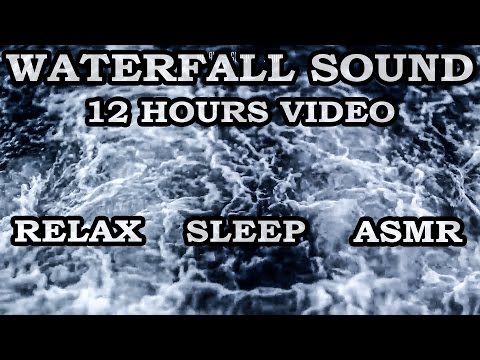 Soothing White Noise Sound of a Fizzy Waterfall - 12 Hours Video for Relaxation and Sleep