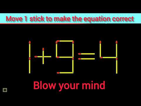 puzzle game|Move 1 stick to make the equation correct|Prof. Asif Mehmood