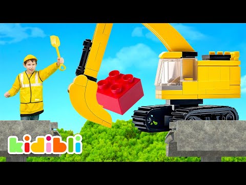 Excavators & Construction trucks for kids | Educational Fire Truck Videos for Kids | Kidibli