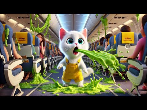 Kitten Vomited Violently on Plane🤮🍦 #cat #ai #catlover #catvideos #cutecat #aicat #aiimages