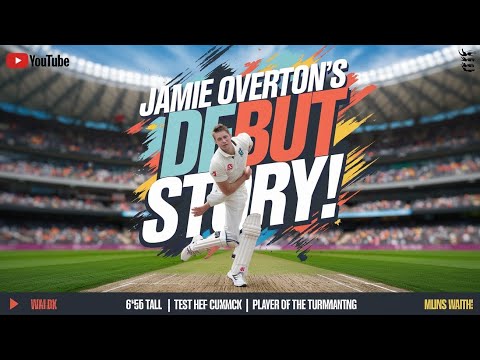 जेमी ओवरटन  क्रिकेट का उभरता सितारा lJamie Overton: From Debut Hero to Rising Cricket Star #cricket