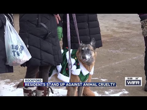 ‘It has got to stop’: Rockford-area residents rally against animal cruelty