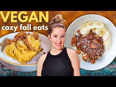 What I eat in a day to boost my mood 🍂🧡🍁 Cozy fall vegan recipes!