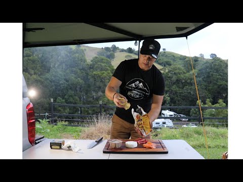 SOLO Camping in the RAIN. PART 1. [ Camping in 3 room tent with a view of the hills, ASMR, 4K ]