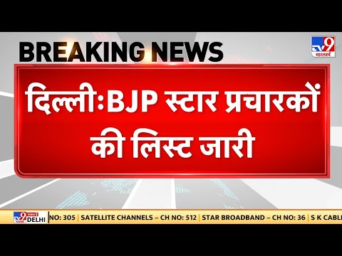 Delhi Elections 2025: दिल्ली के चुनाव के लिए बीजेपी स्टार प्रचारक की लिस्ट जारी  | BJP list