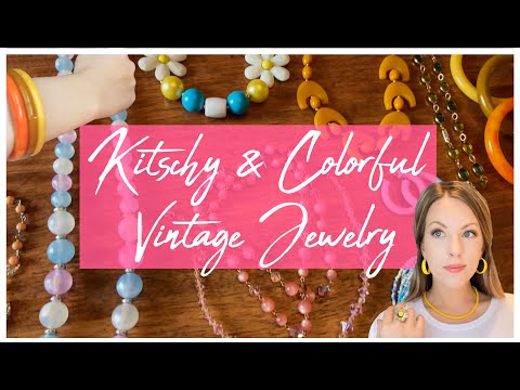 Colorful & Kitschy Vintage Jewelry part 3- Goodwill jewelry box finds!