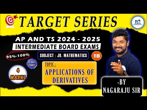 APPLICATION OF DERIVATIVES CLASS 11 || IPE 2025 || PHYSICS IN TELUGU || #mathematics #maths #ipe2025