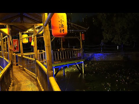 🔰【聽著池塘里舒緩的雷雨聲入睡】屋簷下溫柔的雨水滴落在水池裡，打雷下雨的聲音，學習，放鬆入睡，環境雨聲10小時，失眠焦慮，精神障礙，ptsd，雨聲asmr，白噪音，thunder and rain