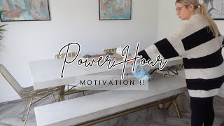 PRODUCTIVE CLEANING POWER HOUR 🤩 EXTREME CLEANING & HOUSEWORK MOTIVATION !