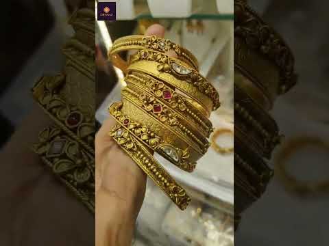 Artificial Gold Bangles Designs - Antique Kada Designs in Gold - New Model Bracelet Gold Daily Use