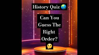 Historical Events: History Trivia Quiz (Guess the Chronological Order?) 🕰️Quiz History Knowledge