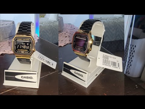 Casio A168WEGB-1B Watch Overview I Black & Gold