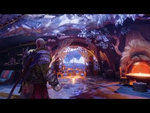 God Of War Ragnarök - Sindri's Home Ambiance (hearth, crackling fires, white noise, creaking tree)