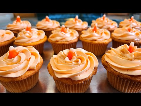 Homemade Candy Corn Cupcakes