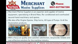 Setting Sail with Excellence: Your Premier Source for Quality #MarineEquipment, Ship Spares & More!