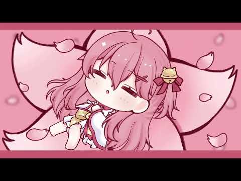 【Hand-drawn animation】 Mikochi just sleeping... (no voice) [Miko Sakura/Hololive]