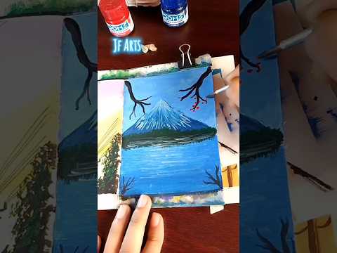 Mount fuji painting🗻 #shortvideo #art #painting #japan #mountains