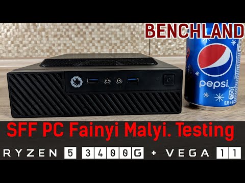 SFF PC 2l case! Ryzen 5 3400G + Vega 11, benchmarking and gaming, Fainyi Malyi