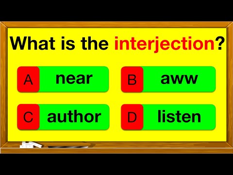 INTERJECTIONS QUIZ 🤔 📚 | Find the conjunctions in the sentence | English Grammar | Parts of speech