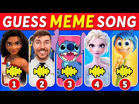 Guess Who's Singing 🎤🎹🎶| Meme Song Quiz Challenge | Moana, Elsa, Salish Matter, Lay Lay