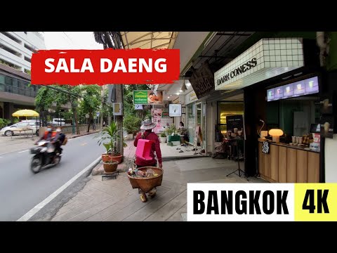 BANGKOK, THAILAND 🇹🇭 [4K] Sala Daeng Neighbourhood — Walking Tour