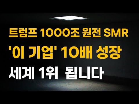 [주식] 트럼프 1000조 원전 SMR '이 기업' 10배 성장 세계 1위 됩니다.[1월주식전망, 두산에너빌리티, 테라파워, 원전관련주, 뉴스케일파워, 원전대장주]