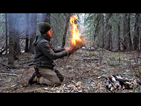 Winter Tarp Camping - Wolves Came To My Camp At Night