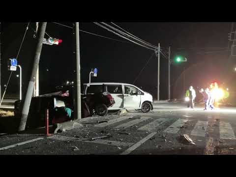 群馬・太田市で交通事故　2人死傷（2025年1月14日撮影）