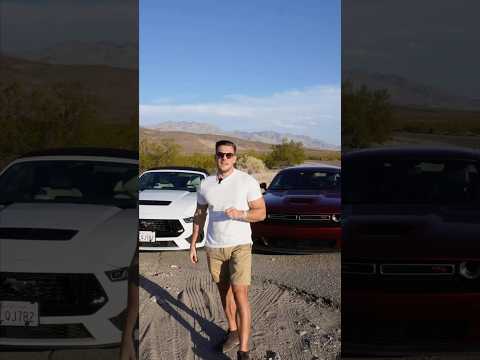 Mustang Vs Challenger 👀 Who Wins? #deathvalley #muscle #usa