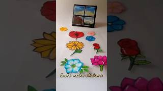 DIY flower stickers #shorts #handmadestickers