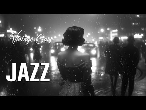 Rainy Day Swing 🎷 Strolling Through 1930s New York Streets with Vintage Cars & Timeless Jazz Tunes