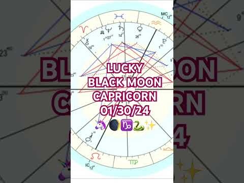 LUCKY BLACK MOON CAPRICORN 01/30/24🦄 🌒♑️🐍✨ #astrology