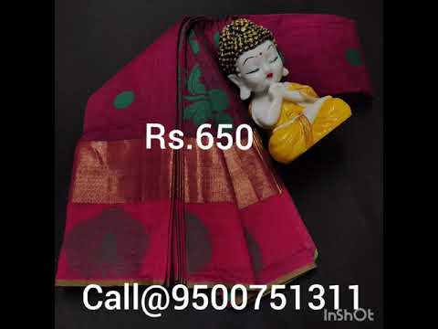 Silk Cotton Multi checked sarees