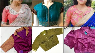 Collar Blouse Design Boat Neck/Designer Blouse Front Neck Designs/Blouse Neck Designs/Fancy Blouse