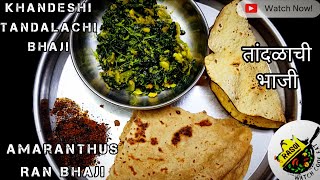 Khandeshi तांदळाची भाजी | Tandalachi Bhaji Recipe | Amaranthus | रान भाजी | Rasoi | Chavlichi Bhaji