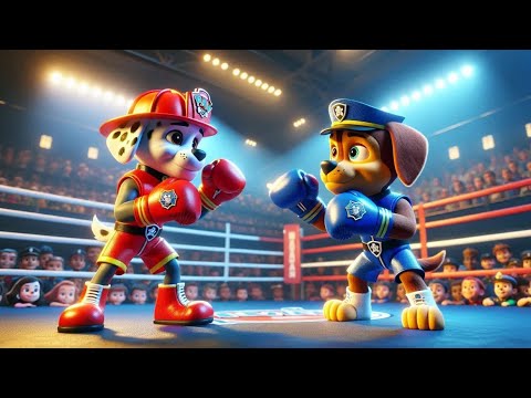 Paw Patrol Ultimate Rescue | CHASE x MARSHALL Kickboxing Battle!! Who Is Winner Is? | Rainbow 3