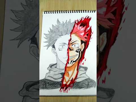 Drawing Yuji VS Sukuna #jujutsukaisen #anime #trending #shorts #drawing #shortsfeed #youtubeshorts