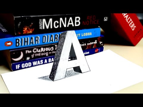 3D Letter A | How to Draw | Pencil Sketch