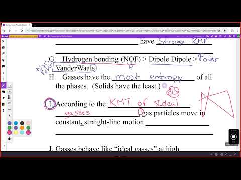 NYS Regents Unit Review: 07 Intermolecular Forces (IMF) and Gasses