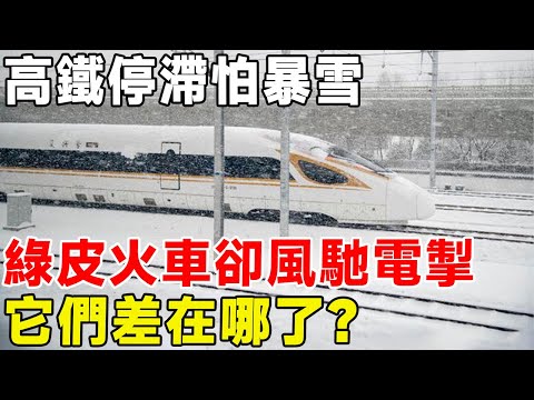 高鐵停滯怕暴雪，綠皮火車卻風馳電掣，它們差在哪了？#科普頻道 #科普