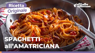 SPAGHETTI ALL'AMATRICIANA - la RICETTA TRADIZIONALE🍅🥓🍝