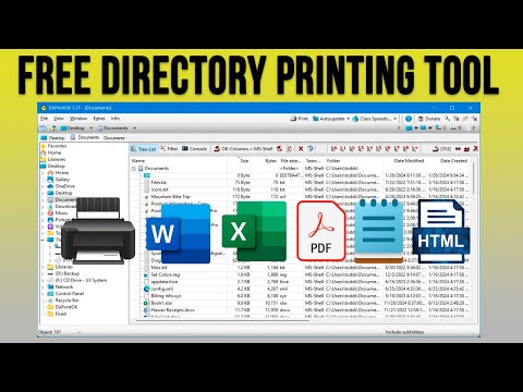 Print and Export Folder and File Directory Listing with DirPrintOK