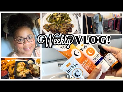 WEEKLY VLOG: Temu Try On Haul 2024 + TruSkin Skincare Review + Red Lobster's Back! STEAK???