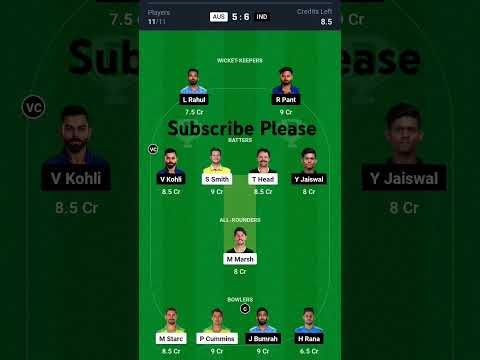 AUS vs IND Dream11 Prediction| 2nd Test | Australia vs India | BGT | #testcricket #viratkohli