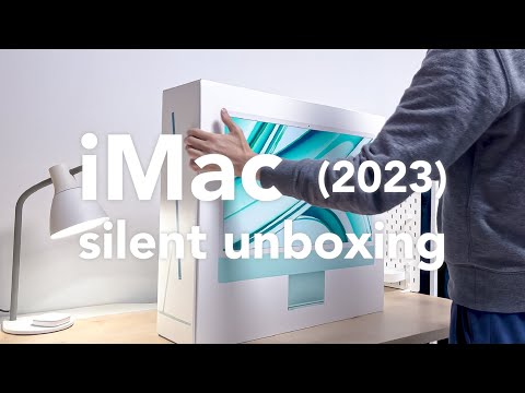 iMac (2023) silent unboxing, no talk | #ASMR