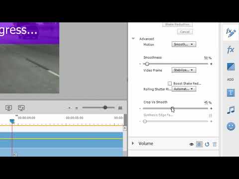 Stabilizing Shaky Video with Premiere Elements